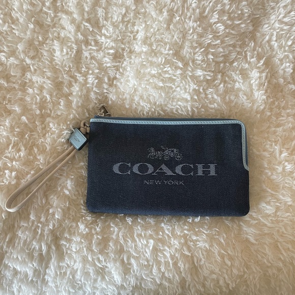 Coach Handbags - Brand New Coach Denim Wristlet